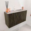 Mondiaz JOYA-DLUX Meuble de toilette 70cm - couleur Shadow - Vasque FAYE position Droite 1 trou de robinet couleur Glace SW1422755