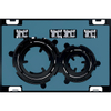 Geberit Sigma50 bedieningsplaat - 2-toets spoeling - rond - zwartchr./klantspecif. SW420755