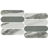 Ceralto Amaro Facet Carreau mosaïque - 19.5x37cm - 9.0mm - Vert/sauge SW1117187