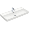 Villeroy & Boch Collaro meubelwastafel - 100x47cm - met overloop - 1 kraangat CeramicPlus - Stone White (mat wit) SW358325