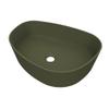 Arcqua Rocker vasque - 50x37x13cm - posé - droite - organique - marbre de synthèse vert mat SW927807