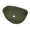 Arcqua Rocker vasque à poser - 50x37x13cm - organique - cast marble - vert mat SW927807