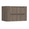 H&R Badmeubelen Juice Meuble sous vasque - 80x45x50cm - angles arrondis - 2 tiroirs - poignée intégrée - chêne Tucson SW1489293