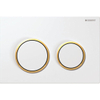 Geberit Omega20 bedieningsplaat - 2-toets spoeling - rond - dualflush - wit goud 0700236