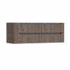H&R Badmeubelen Juice Wastafelonderkast - 140x45x50cm - linkerhoek afgerond - 4 lades - geïntegreerde greep - Tucson oak SW1490381