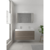 Bruynzeel Box badmeubelset 120x45cm 2 kraangaten 2 wasbakken 2 lades met spiegelkast met softclose composite orlando eiken SW383971 Bruynzeel Box badmeubelset 120x45cm 2 kraangaten 2 wasbakken 2 lades met spiegelkast met softclose composite orlando eiken SW383971