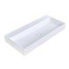 Arcqua Edge Opbouw Wastafel - 100x47x12cm - zonder kraangat - cast marble - mat wit SW1581338