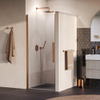 BRAUER Cosmic Nisdeur - 90x200 - draaiend - helder - glas omkeerbaar incl. glascoating - geborsteld koper PVD SW1580959