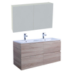 Adema Looks Badmeubelset 120x45.5x58cm met overloop met spiegelkast hout SW399375 Adema Looks Badmeubelset 120x45.5x58cm met overloop met spiegelkast hout SW399375
