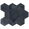 Terravito Davella wand- en vloertegel - 26x30cm - Natuursteen look - hexagon - Black pulido gepolijst (zwart) SW1120042
