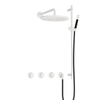 Hotbath Cobber IBS70 Regendoucheset - inbouw - 38.5cm wandarm - 30cm ronde hoofddouche - staafhanddouche - glijstang - mat wit SW678222