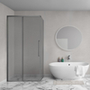 Aqua Vista Lokla Cuadra zijwand - 90x200cm - incl. montageset - t.b.v. douchecabine - rookglas - gunmetal SW1186408
