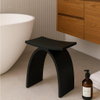 Fugaflow Caria Badkamerkrukje - 42.5x23x42cm - solid surface - mat zwart - SW1204557