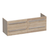 Saniclass Exclusive Line onderkast 139x45.5x50cm hangend met 4 softclose lades 2 sifonuitsparingen MFC Legno calore SW30761 Saniclass Exclusive Line onderkast 139x45.5x50cm hangend met 4 softclose lades 2 sifonuitsparingen MFC Legno calore SW30761