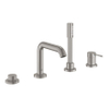 GROHE Essence New Set de finition mitigeur de bain sur gorge 4 trous avec garniture de douche supersteel SW73255