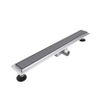 FugaFlow Eccelente Anta caniveau de douche - 80cm - grille fermée - bride de sol - Gunmetal PVD brossé SW1467925
