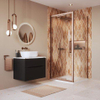 Crosswater Asura paroi latérale - 90x200cm - pour porte pliante - PVD - bronze brossé SW1176540