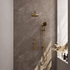 BRAUER Gold Edition inbouw regendoucheset – Ø20 cm hoofddouche – 40 cm rechte wandarm – ronde handdouche – glijstang 70 cm SW547664