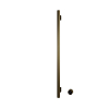 Hotbath &MORE Handdoekradiator - 19x115cm - rond - 1 stangen - verticaal - met schakelaar - PVD - geborsteld messing (goud) SW1245703