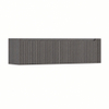 H&R Badmeubelen Juice Wastafelonderkast - 160x45x40cm - rechterhoek afgerond - 3D-front - 2 lades - geïntegreerde greep - wenge SW1260240