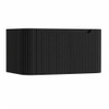 H&R Badmeubelen Juice Wastafelonderkast - 80x45x40cm - afgeronde hoeken - 3D-front - 1 lade - geïntegreerde greep - zwart mat SW1259062