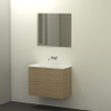 Qisani Slim badmeubelset 80x40x62 met spiegel met softclose beach oak 0 kraangaten SW276955 Qisani Slim badmeubelset 80x40x62 met spiegel met softclose beach oak 0 kraangaten SW276955