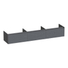 BRAUER Embrace meuble sous-lavabo - 219,8x35x45,5cm - avec 3 tiroirs à fermeture douce - sans poignées - 0 découpes pour siphon - Timber Grey SW1200376