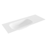 Mondiaz BIG small lavabo 120cm - encastré - vasque gauche - solid surface Talc SW429690