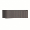 H&R Badmeubelen Juice Wastafelonderkast - 120x45x40cm - linkerhoek afgerond - 3D-front - 2 lades - geïntegreerde greep - wenge SW1260053