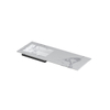 INK Post wastafel - 120x45x1cm - 1 wasbak links - 1 kraangat - keramiek Statuario glans SW693329