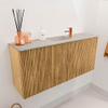 Mondiaz JOYA-DLUX 90cm toiletmeubel - kleur Oak - Wastafel FAYE positie Midden 1 kraangat kleur Opalo. SW1422121