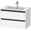 Duravit Ketho.2 Wastafelonderbouwkast - met 2 laden - 81x48x55cm - met grepen antraciet - wit mat SW772906