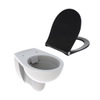 Geberit E-Con toiletset 52x35.5cm diepspoel rimfree met Pressalit closetzitting met softclosing en quickrelease wit/zwart SW704667