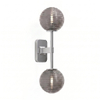 Astro Tacoma Twin Wandlamp/Plafondlamp - 230V - IP44 - bol - geribbeld - smoke glas - chroom SW1569661