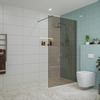 Fortifura Galeria inloopdouche - 110x200cm - rookglas - wandarm - hoogglans chroom SW917132