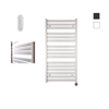 Sanicare HVS - Moda Elektrische Radiator - 120x60cm - 876W - met afstandsbediening - thermostaat - zwart - rechtsonder - mat wit SW1210884