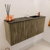 Mondiaz JOYA-DLUX 90cm toiletmeubel - kleur Dusk - Wastafel FAYE positie Rechts 1 kraangat kleur Lava. SW1423232