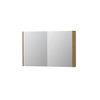 INK SPK2 spiegelkast – 120x74x14 cm – 2 deuren, dubbelzijdige spiegeldeuren – Fineer Natur mat SW440284