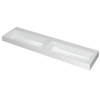 INK Momento lavabo - 180x45x9cm - 2 vasques - 0 trous de robinet - polystone blanc mat SW157913
