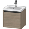 Duravit Ketho.2 Wastafelonderbouwkast - met 1 lade - 48.4x37.5x44cm - met greep antraciet - eiken terra mat SW772378