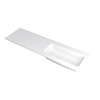 Ink faktor lavabo 160x1.5x45cm 0 trous pour robinet 1 évier polystone blanc mat SW207308