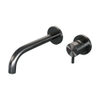 BRAUER Gunmetal Edition Wastafelmengkraan inbouw - gebogen uitloop links - hendel kort smal - inclusief inbouwdeel - model B 1 - PVD - geborsteld gunmetal SW715808