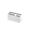 INK Wastafelonderkast - 100x40x52cm - 2 lades - greeploos - MDF lak - Mat wit SB1241020