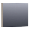 Saniclass Plain Spiegelkast 80x70x15cm Mat Taupe SW393124 Saniclass Plain Spiegelkast 80x70x15cm Mat Taupe SW393124