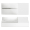 Clou Vale céramique lave-mains 45x19x7cm pré-percé trou de robinet à droite Blanc mat SW451461