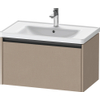 Duravit Ketho.2 Wastafelonderbouwkast - met 1 lade - 78.4x45.5x44cm - met greep antraciet - linnen mat SW772386