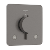 Hansgrohe Ecostat comfort q Inbouw - thermostaat - 2 functies - brushed zwart chroom antraciet SW1387904