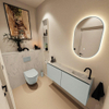 MONDIAZ TURE-DLUX Meuble toilette - 120cm - Greey - EDEN - vasque Opalo - position droite - 1 trou de robinet SW1104356