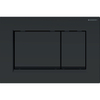Geberit Sigma20 bedieningsplaat - 2-toets spoeling - vierkant - dualflush - mat zwart SW420177