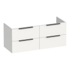 BRAUER Elevate meuble de salle de bains sous-lavabo 120 sans poignées rapportées 4 tiroirs softclose et 2 découpes pour siphon - blanc mat SW1200098